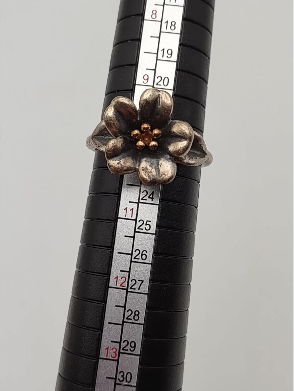 James Avery Retired April Flowers Ring 18K & 925 Size 10
